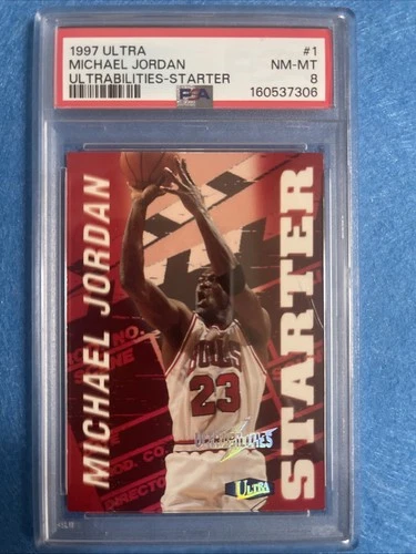 1997-98 Fleer Ultra Ultrabilities - Starter Michael Jordan #1 PSA NM-MT 8