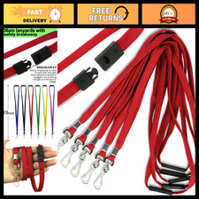 Safety Breakaway Lanyard with J-Hook - ID Badge Holder for Cruise, Events, 50 Pa