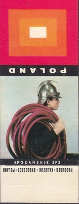 POLEN 1969 Matchbook Cover   K#351 BZPG  Kauczuk  Bydgoszcz, Produzent...