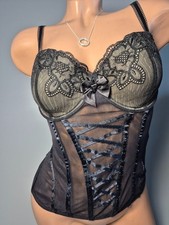 Victoria's Secret Embroidered Floral Lace Corset Bustier | Y2K Pink Boudoir