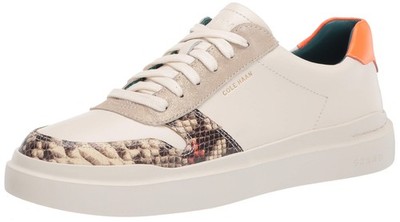 Cole Haan Women's Grand Pro Court Sneaker Ivory/Gold Pixie W21399 Size 10.5