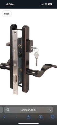 Hinged Patio Door System Filled with Lever Handle Mortise Lock Set for Screen...