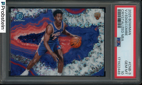 2025 Bowman Chrome Crystalized NBA VJ Edgecombe RC Rookie SSP PSA 10 GEM MINT