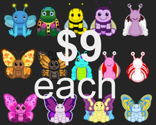 Webkinz PICK ONE 9 bugs insects butterfly bumble bee snail Virtual code msgd