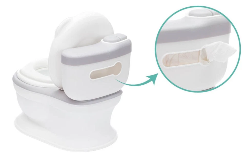 Fillikid Mini Toilette mit Fach grau weiß Toilettentrainer Toilettensitz Kinder - Bild 2 von 2