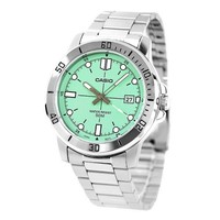 Casio Classic MTP-VD01D-3E1VDF Analog GrüNes Zifferblatt Silber Stahl Herren ...