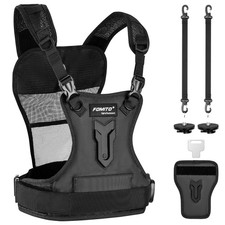 FOMITO Multi Camera Carrying Chest Harness System Vest with Side Holster for Can