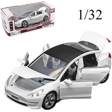 1:32 Scale Tesla Model 3 Alloy Car Model Diecast Toy Vehicle for Collection Gift
