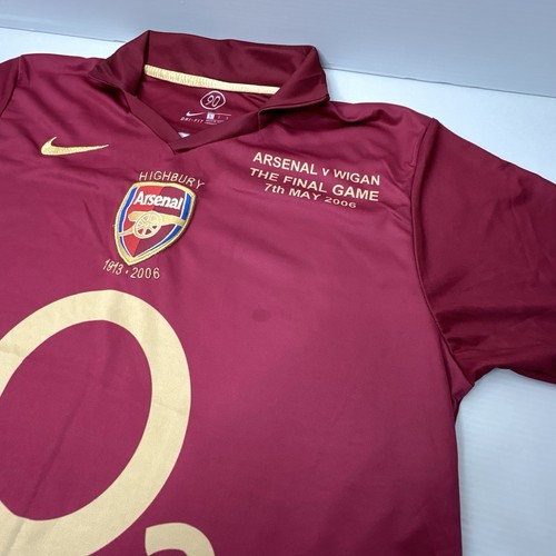 Arsenal Highbury Final Game 2006 Henry 14 Football Shirt Fan Made Replica Size S - Bild 10 von 10