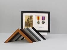 Personalised Military Medal display Frame for Two Medals and a 6x4" Photograph