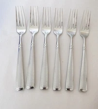 6 Oneida 18/10 Stainless COUPLET Dinner Forks