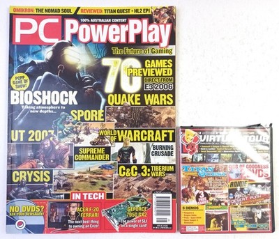 PC POWERPLAY #128 AUGUST 2006 WITH DVD BIOSHOCK TITAN QUEST SPORE E3 WARCRAFT VG