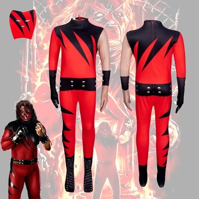 Kinder Jungen WWE Wrestler Kane Cosplay Kostüm Overall Maske Einteiler Karneval