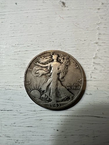 1943–S 50C Full Rim & Date Walking Liberty Half Dollar