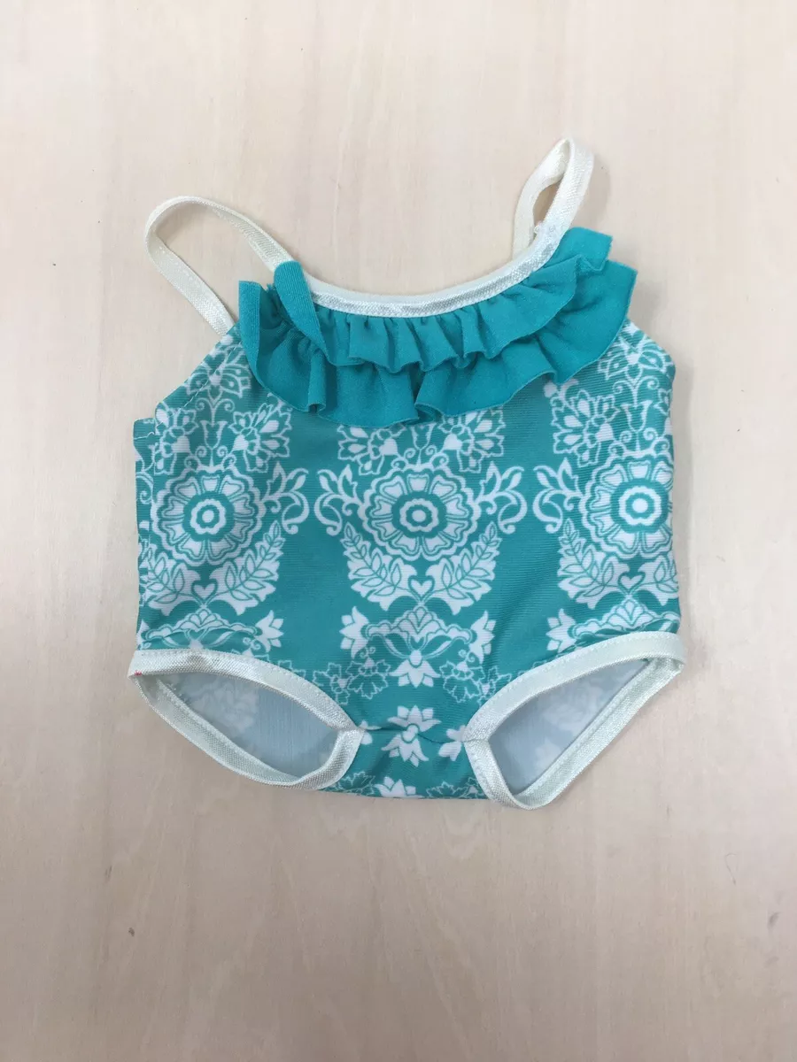 American Girl Bitty Baby Swimsuit From Ocean Blossoms Swim Set Bathing Suit GUC
