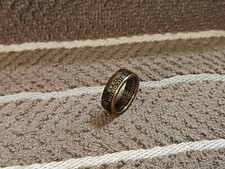 Wisconsin Handcrafted Washington Quarters coin ring, size 7 2004 