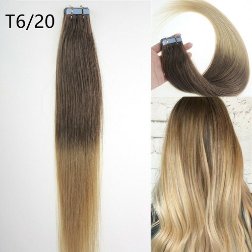 Extensiones de Cabello Humano Adhesivo Invisible Piel Tramas Grueso Cabello Real Remy - Imagen 131 de 143