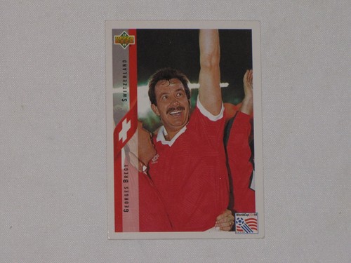Svizzera Georges Bregy #131 Upper Deck 1994 Mondiali USA Calcio Trading Card - Foto 10 di 24