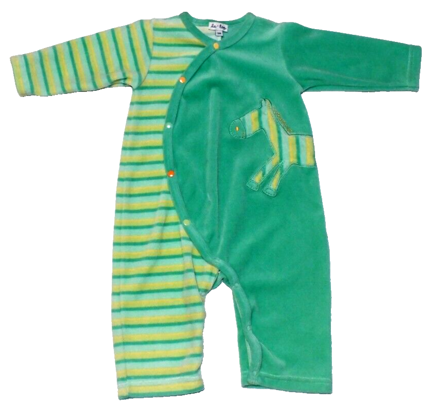NWT Baby Infant Long Sleeve Jump Suit Romper Size Months Sea Green  Yellow