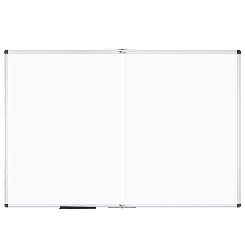 VIZ-PRO Large Dry Erase White Board/Magnetic Foldable Whiteboard