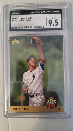 1993 Upper Deck #449 "The Captain" Derek Jeter RC Top Prospect CGC 9.5 MINT +