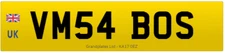 VM PRIVATE NUMBER PLATE VM54 BOS CHERISHED REGISTRATION VM INITIALS BOSS REG