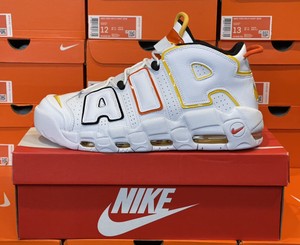 uptempo white gold orange