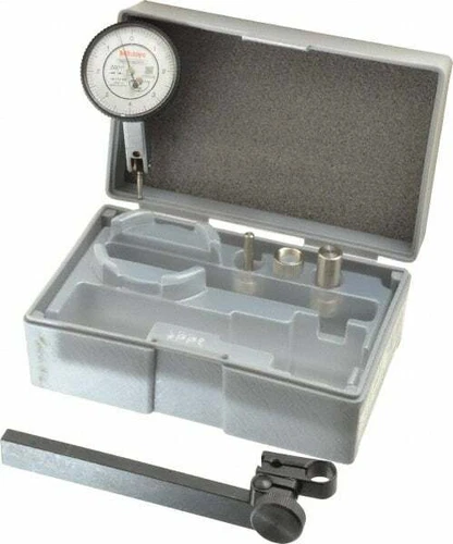 Mitutoyo 9 Piece, 0" to 0.016" Measuring Range, 40mm Dial Diam, 0-4-0 Dial Re...