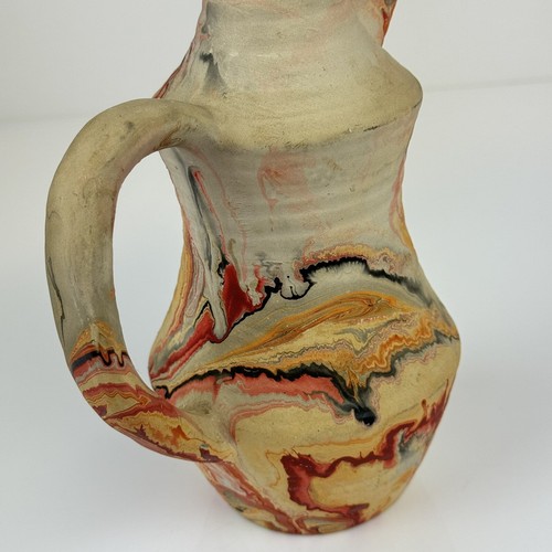 Vintage Nemadji Pottery American Indian Vessel Pitcher Glazed Inside 7.5 x6" USA - Picture 7 of 11