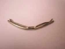 1-7/8" wide, Curved Decorated Front, Silver Tone, Vintage Collar Bar L175