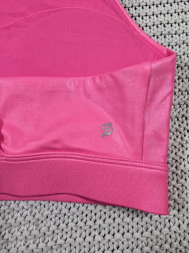 Peloton Cadent High Neck Cire Strappy Elevate Sports Bra Women Sz M Pink - Picture 6 of 7