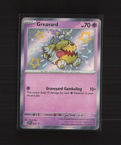 Greavard SVP070 Black Star Promo Shiny Holo Pokemon Card - Picture 10 of 11