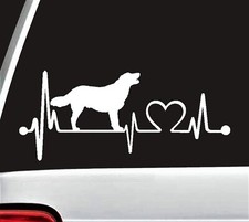 Golden Lab Labrador Heartbeat Decal Sticker for Car Window