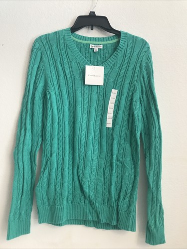V-Neck Sea green Sweater Ret$36(5hmbx 