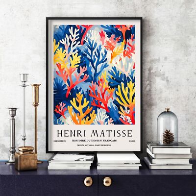 Henri Matisse Druck, Henri Matisse Ausstellungsposter, buntes Wandbild (09b)