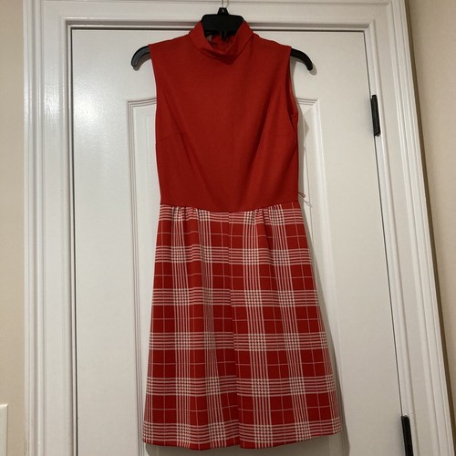 Vintage Damen Kleid und Jacke Set rot und weiß Maße auf Fotos - Bild 7 von 17