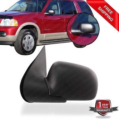 Mirror Textured Black Driver Side For 02-05 Ford Explorer Mercury Mountaineer