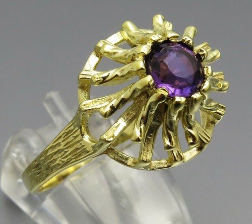 REIF-DESIGN - ELEGANTER AMETHYST RING - 333 GOLD - Bild 2 von 5