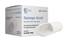 Dental Implant Surgical Sterile Sponge Graft Bone Socket Plug Ø10mm L20mm 5/pk