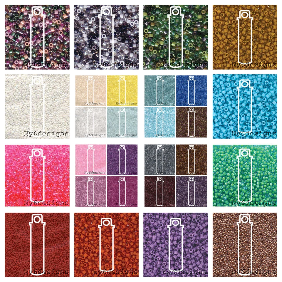 Miyuki Delica #11 Cuentas de Semillas de Vidrio 11/0 Lotes 7,2 Gramos Brillante Mate Opaco 1200 Piezas Foto 3 de 4