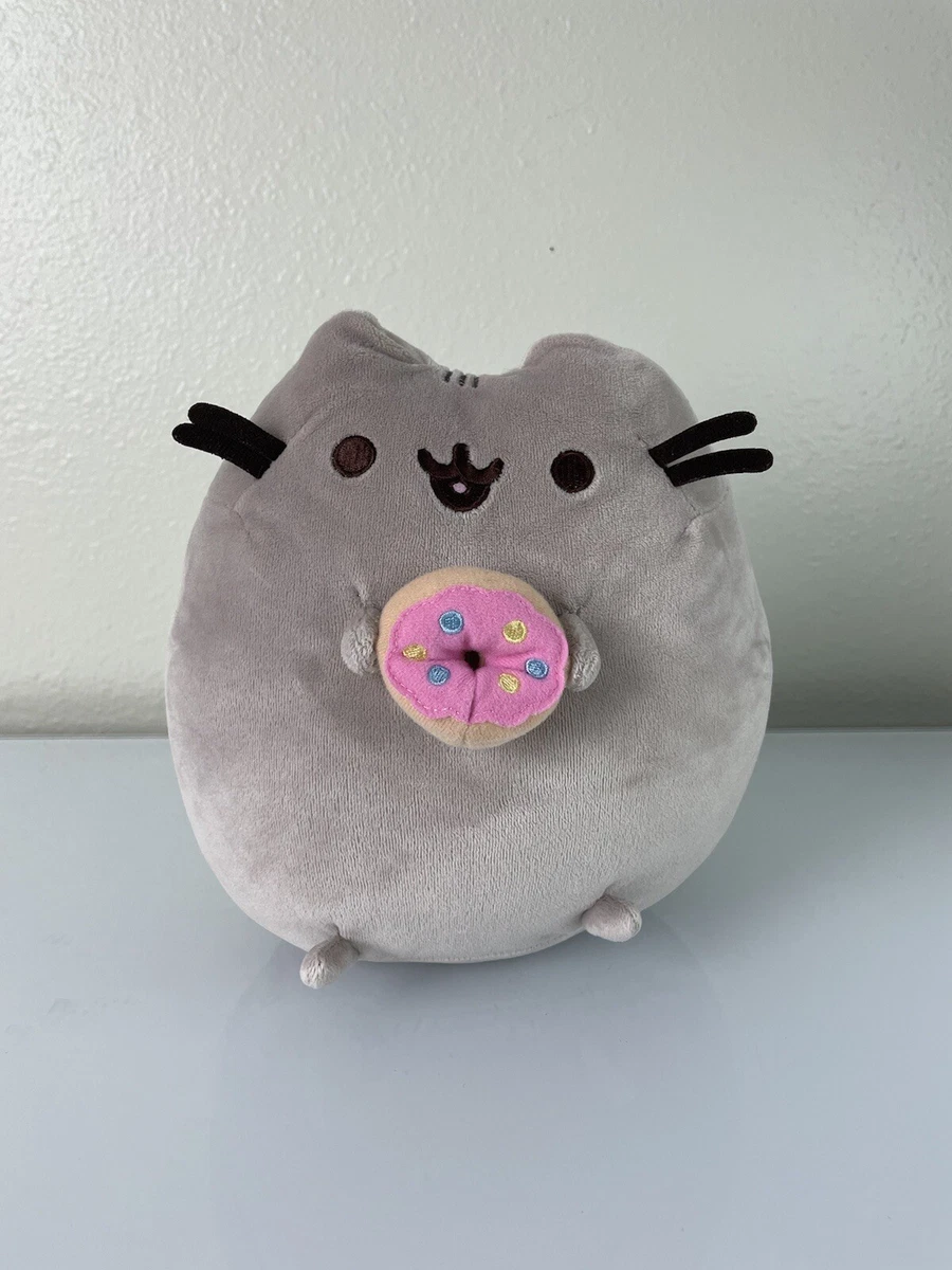 Pusheen Gray Cat Plush Toy w/ Donut 🍩 Kawaii, Gund, 9.5”