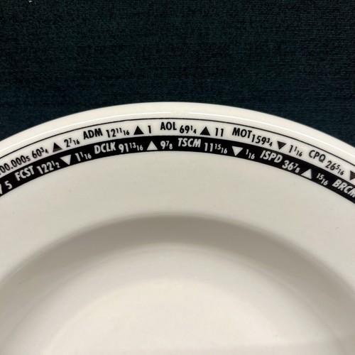 Vintage Büffel Porzellan Schüsseln Börse Ticker Band Band Müsli Suppe 8,75" 6er Set - Bild 2 von 18