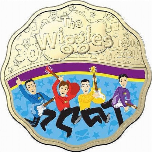 Australia 2021 30 Year of the Wiggles 30c Coloured Uncirculated Two Coin Set - Picture 3 of 3