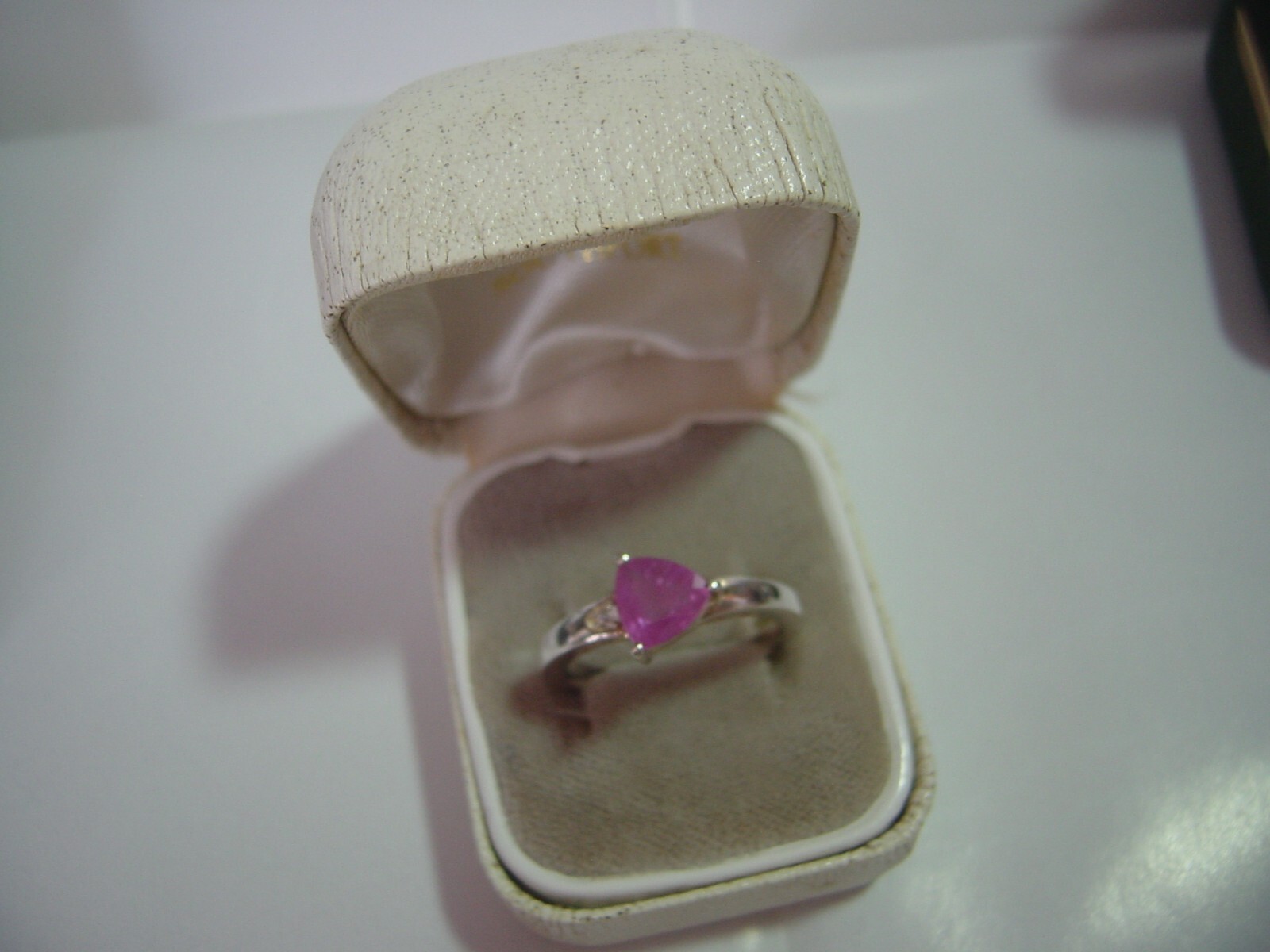 Solid Silver Ring-superb Genuine trillion natural… - image 1