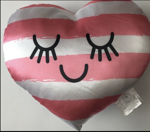 NWT The Manhattan Toy Company Heart Shaped Pillow Sleepy Head or Rainbow Stripe - Picture 4 of 7