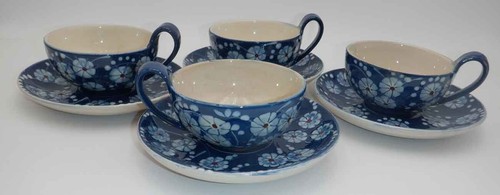 Tazzine da caffè Herman Kahler firmate HAK Danimarca con piattini vintage set di 4 - Foto 3 di 15