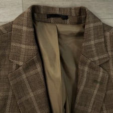 Paul Parker Sport Coat Mens 40R Slim BrownWindowpane Two Button Single Vent NEW