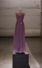 Full length Berry Chi Chi Tawny Bridesmaid Ballgown Dress Size 8