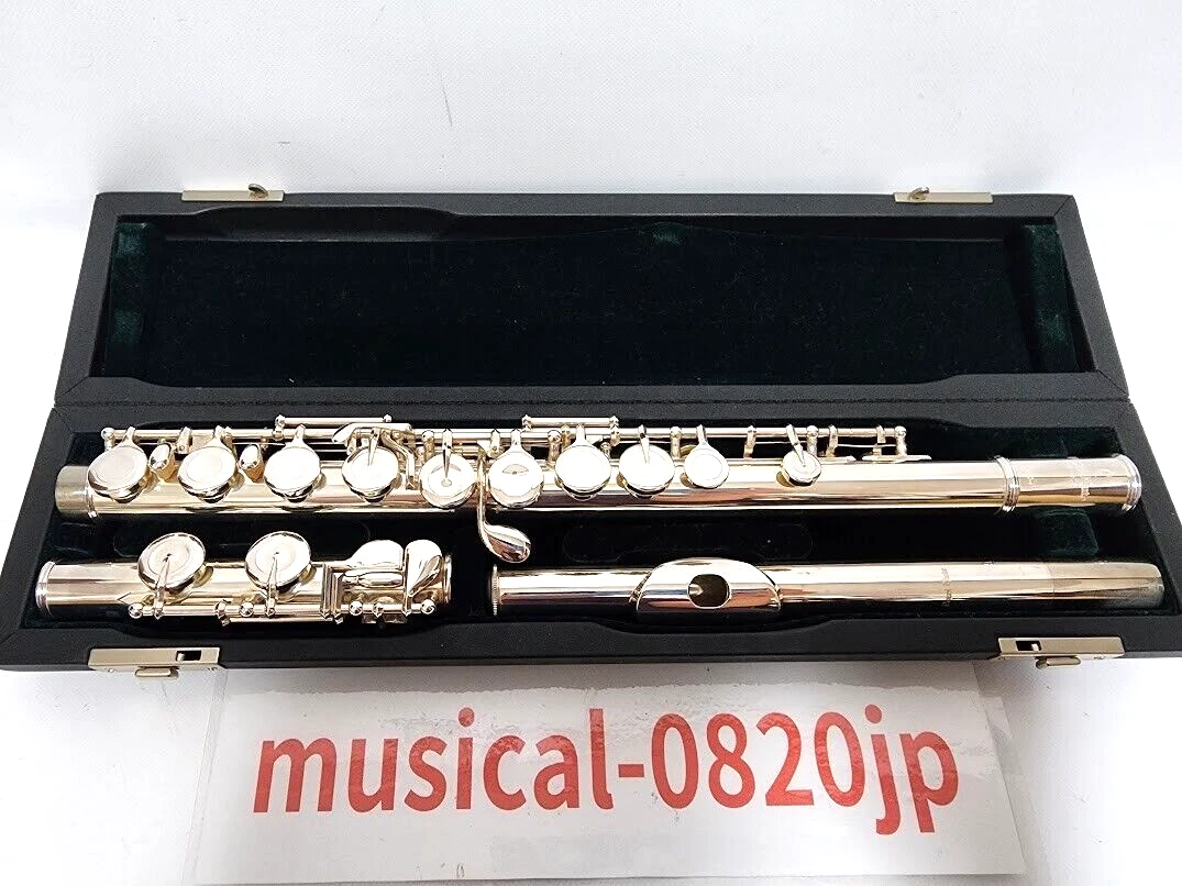 珍珠镀银笛头银色机身长笛| eBay