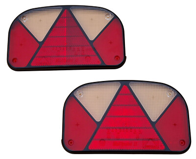 2x ASPÖCK Lichtscheibe Multipoint 2 LINKS und RECHTS (Ersatzglas) PKW Anhänger